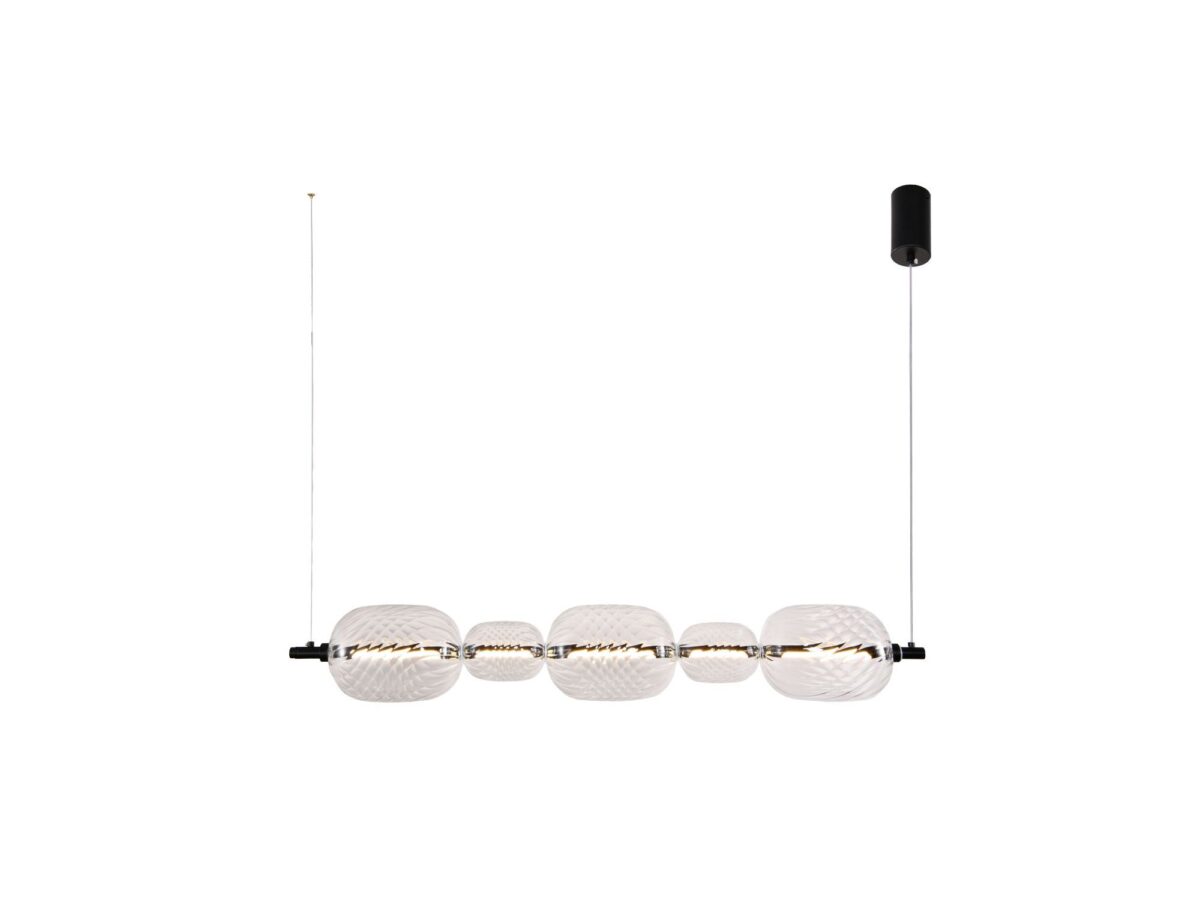 Lampa wisząca LED Zelotena pozioma 86 cm czarna