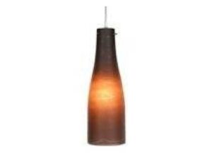 Miniaturka 2 - Lampa wisząca Zelovona z brązowym kloszem w smukłym kształcie