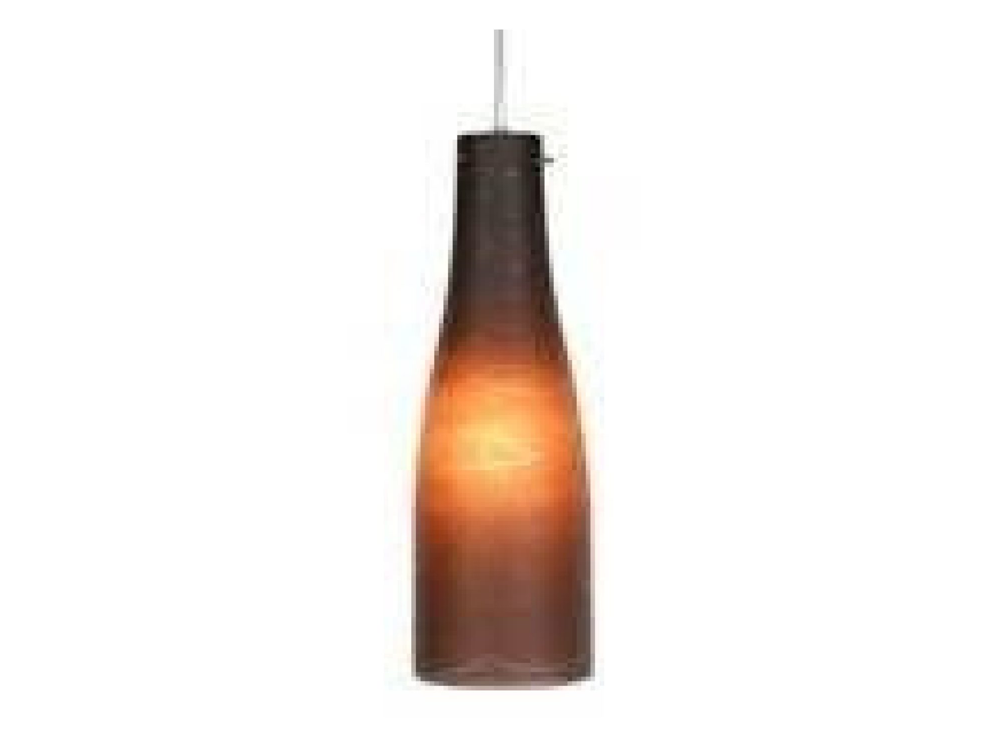Lampa wisząca Zelovona z brązowym kloszem w smukłym kształcie