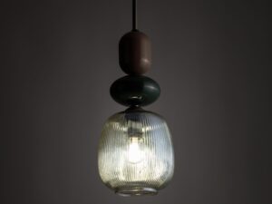 Miniaturka 4 - Lampa wisząca Zen Botti w brązowym wykończeniu w aranżacji wnętrza