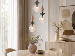 Miniaturka 5 - Lampa wisząca Zen Koło Fuso w ciemnym brązie w aranżacji