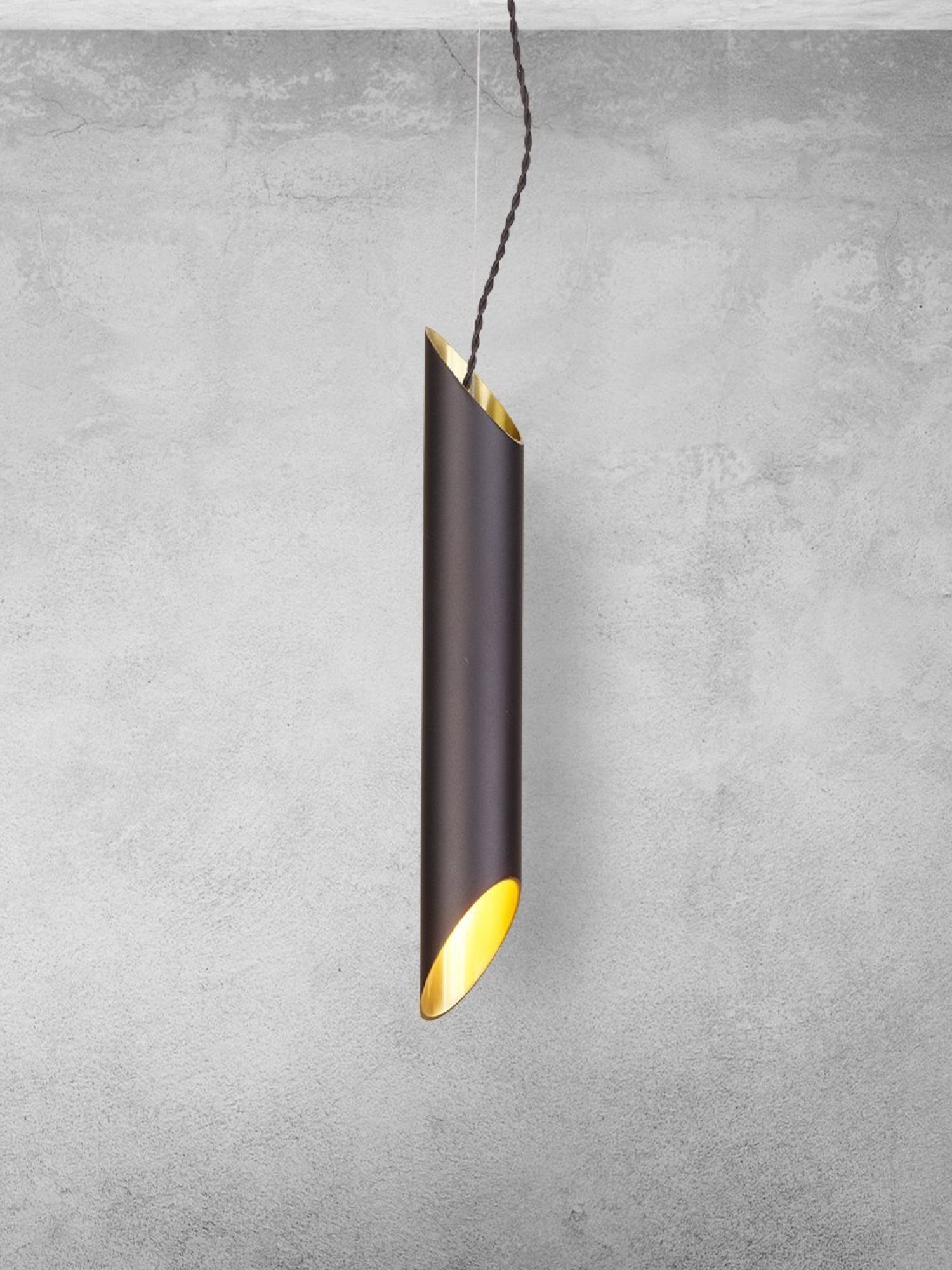 Lampa wisząca Zenasa czarno-złota ujęcie 3