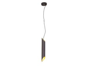 Miniaturka 6 - Lampa wisząca Zenasa jedno źródło E14 czarno-złota