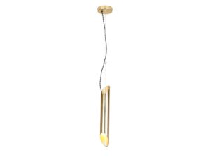 Miniaturka 1 - Lampa wisząca Zenasa jedno źródło E14 złota