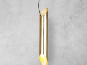 Miniaturka 4 - Lampa wisząca Zenasa złota w aranżacji