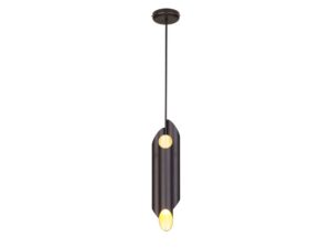 Miniaturka 6 - Lampa wisząca Zenasa sześć źródeł E14 czarno-złota