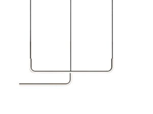 Miniaturka 1 - Lampa wisząca Zenideta czarna zbliżenie dwóch smukłych profili LED