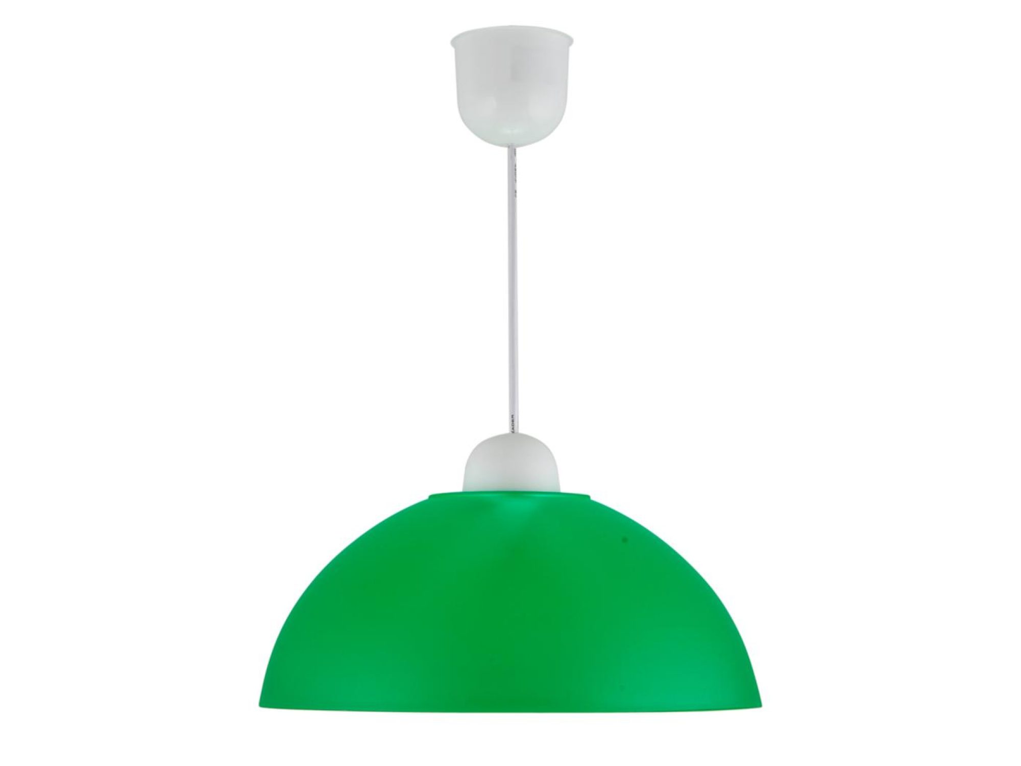 Lampa wisząca Zenimia zielona półkula z białym zawieszeniem