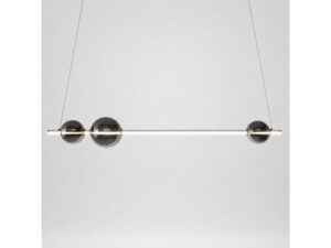 Miniaturka 1 - Lampa wisząca Zenoto czarna z kloszami w aranżacji wnętrza