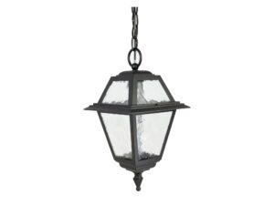 Miniaturka 8 - Lampa wisząca zewnętrzna WITRAŻ K 1018/1/N – czarna lampa widok z przodu