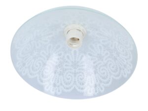Miniaturka 3 - Lampa wisząca Zenomona od spodu – zdobione szkło i oprawka E27