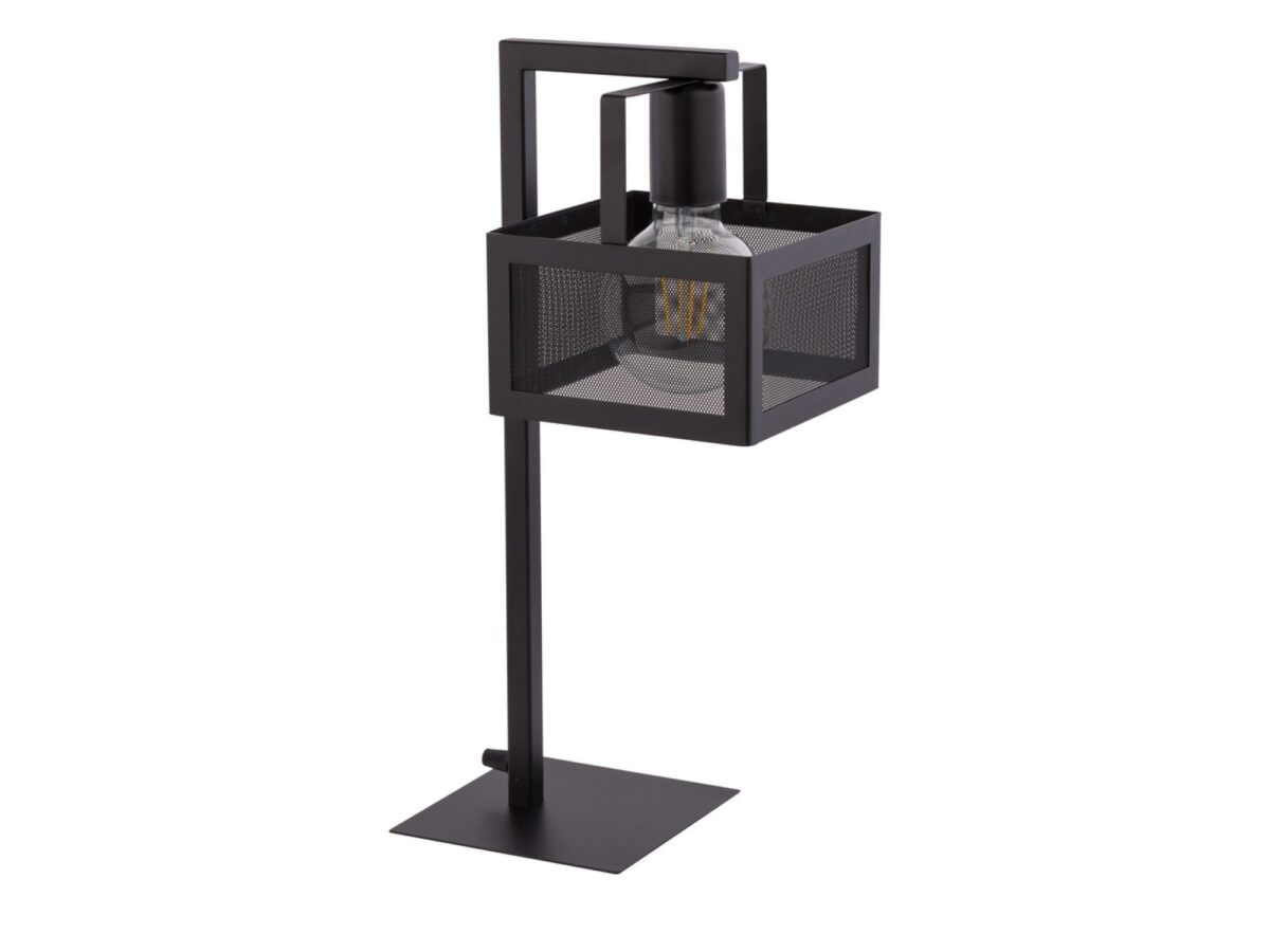 Lampa stołowa Albert czarna z metalowym kloszem E27