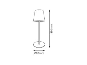 Miniaturka 3 - Lampka biurkowa Avosina LED 3 W akumulatorowa czarna – zdjęcie 4