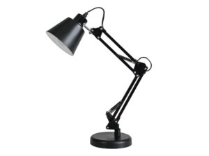 Miniaturka 10 - Lampka biurkowa Marido E27 czarna na białym tle