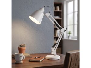 Miniaturka 5 - Lampka biurkowa Marido biała w aranżacji – ujęcie 3