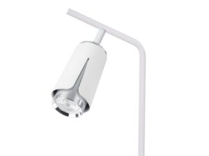 Miniaturka 3 - Zbliżenie biało-chromowanego reflektora lampy biurkowej Oraleta