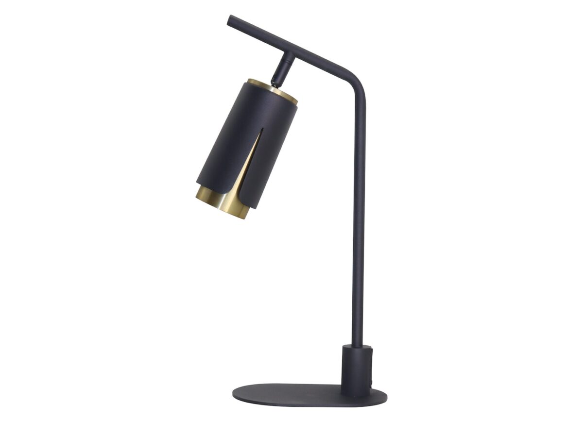 Lampa biurkowa Oraleta GU10 czarno-złota lub biało-chromowana