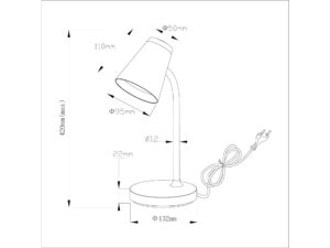 Miniaturka 4 - Lampka biurkowa LED Solario 4,5 W 42 cm – zdjęcie 5