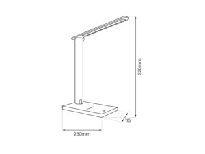 Miniaturka 4 - Lampka biurkowa LED Talarino 5 W 32 cm – zdjęcie 5