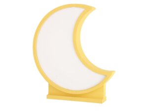 Miniaturka 2 - Żółta lampka dziecięca w kształcie półksiężyca widziana ukośnie