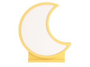 Miniaturka 5 - Żółta lampka dziecięca LED w kształcie półksiężyca widziana od przodu
