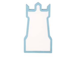 Miniaturka 1 - Lampka dziecięca LED w kształcie wieży zamkowej w niebieskim kolorze