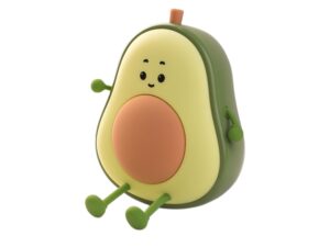 Miniaturka 6 - Lampka nocna Revedora Awokado na białym tle