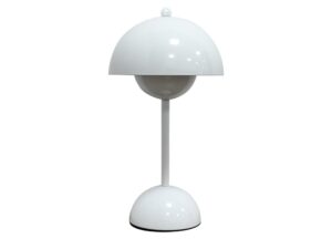 Miniaturka 10 - Biała lampka nocna Galiveta LED 3 W z półkolistym kloszem i całą podstawą na czystym białym tle