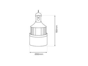 Miniaturka 4 - Lampka LED akumulatorowa 10 W – schemat techniczny