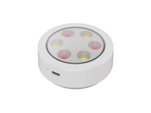 Miniaturka 3 - Biała lampka LED RGB w widoku perspektywicznym