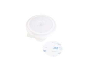 Miniaturka 1 - Biała lampka LED z czujnikiem ruchu i krążkiem mocującym na białym tle