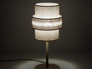 Miniaturka 5 - Piaskowobeżowa lampka nocna Calisto w aranżacji wnętrza