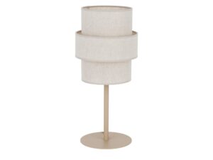 Miniaturka 4 - Lampka nocna Calisto w kolorze piaskowego beżu z lnianym abażurem