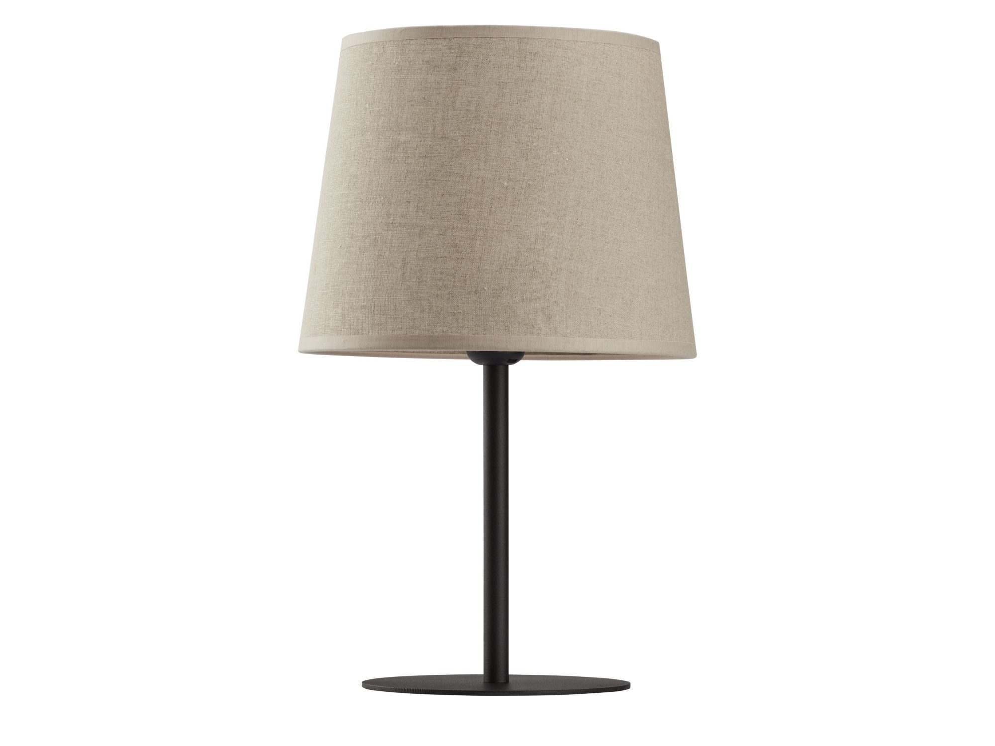 Lampka nocna Chicago z lnianym abażurem na białym tle