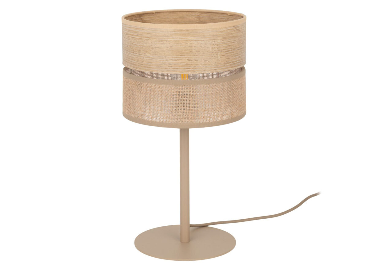 Lampka nocna Dorma drewno i juta 38 cm