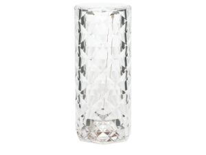 Miniaturka 4 - Lampka nocna Galiveta LED RGBW z przezroczystym fasetowanym cylindrem na białym tle