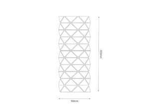 Miniaturka 3 - Schemat wymiarowy przezroczystej lampki Galiveta RGBW o wysokości 20,5 cm