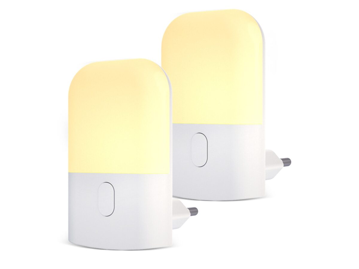 Lampka nocna LED do kontaktu 0,5 W 2700 K biała – zestaw 5 szt.