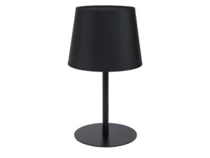 Miniaturka 6 - Czarna lampka nocna Maja z abażurem na białym tle