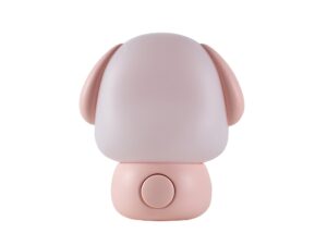 Miniaturka 7 - Różowa lampka nocna LED wtykowa piesek 1,2 W na białym tle