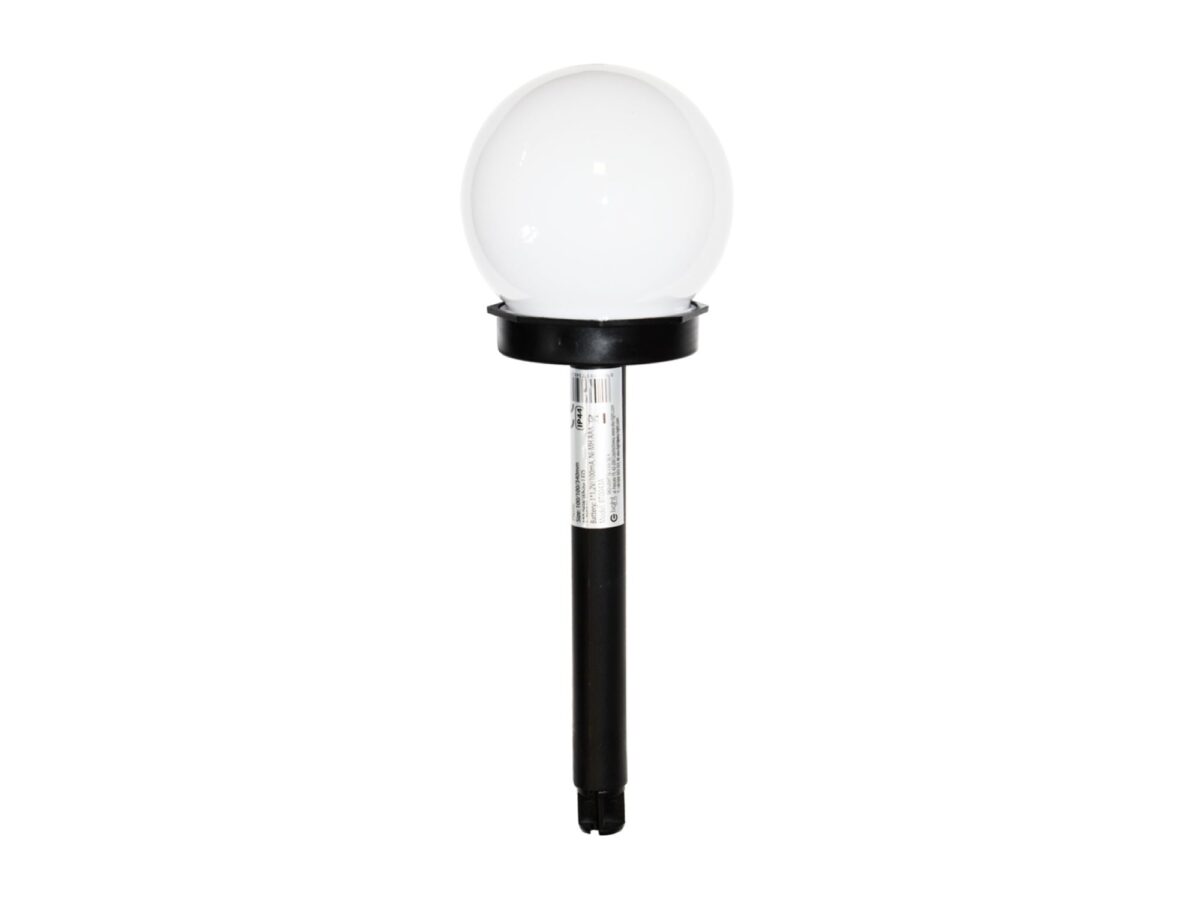 Lampka ogrodowa solarna kula 34 cm, kolor czarny – zestaw 12 szt.