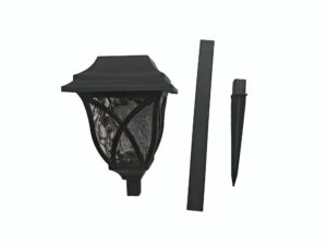 Miniaturka 1 - Czarna lampka solarna 44 cm rozłożona na korpus, trzon i szpikulec