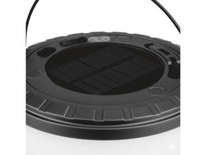 Miniaturka 7 - Biała obudowa lampki solarnej i osobny ciepły łańcuszek LED na białym tle
