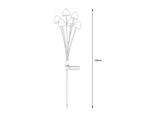 Miniaturka 5 - Schemat lampki solarnej ogrodowej o wysokości 70 cm