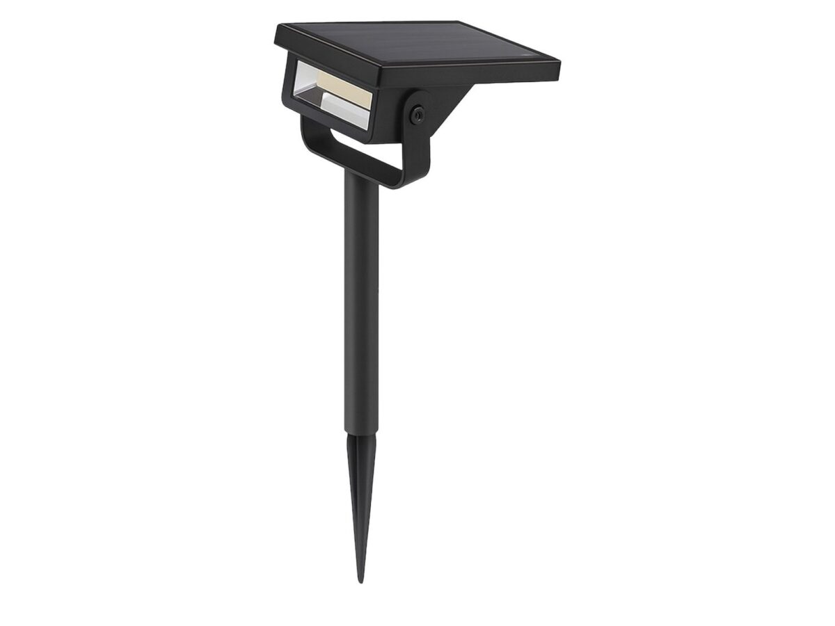 Lampka solarna kierunkowa LED 70 lm 8000 K 35,5 cm czarna