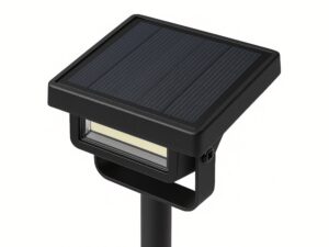 Miniaturka 1 - Zbliżenie panelu solarnego i diody LED lampki kierunkowej 70 lm