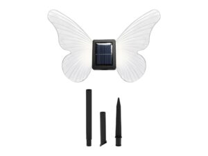 Miniaturka 4 - Lampka solarna motyl 3000 K, skrzydła panel słoneczny i elementy do wbijania