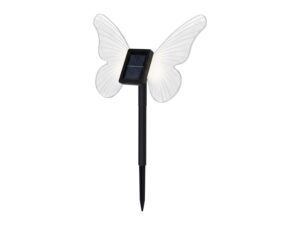 Miniaturka 5 - Lampka solarna ogrodowa motyl 3000 K z panelem z przodu i skrzydłami pod kątem