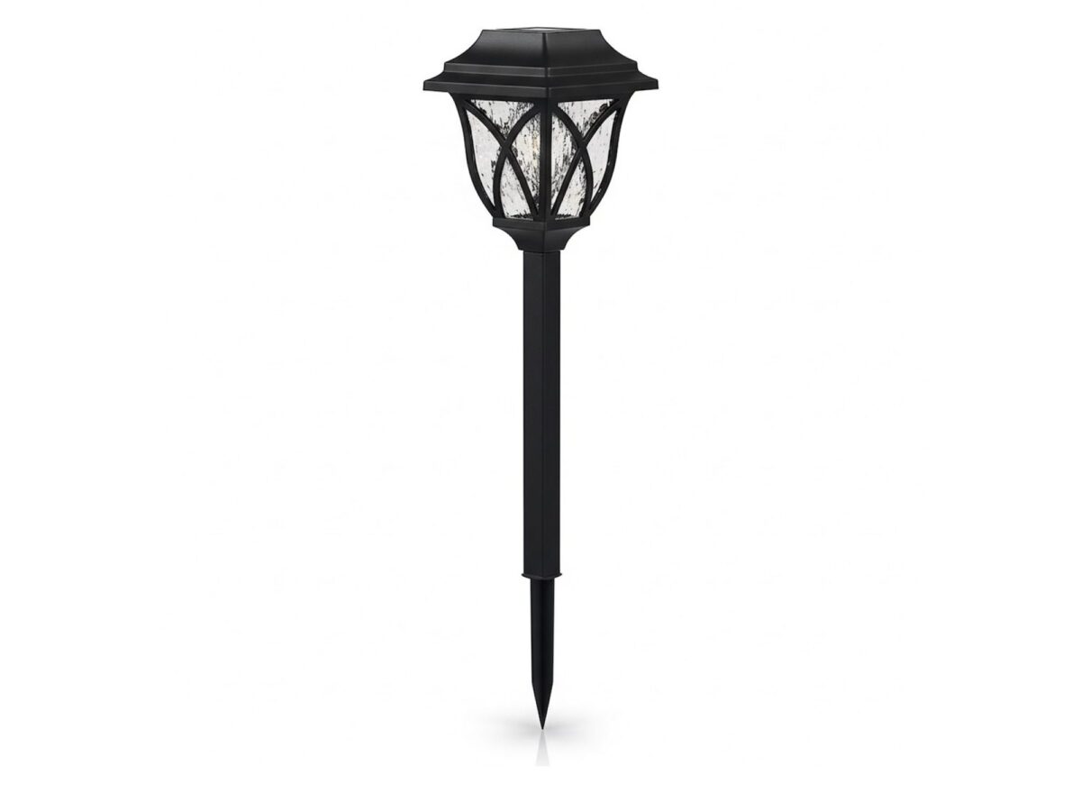 Lampka solarna ogrodowa LED 44 cm czarna 3000 K IP44