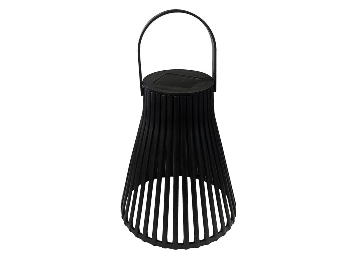 Lampka solarna ogrodowa LED 3000 K 20 cm czarna